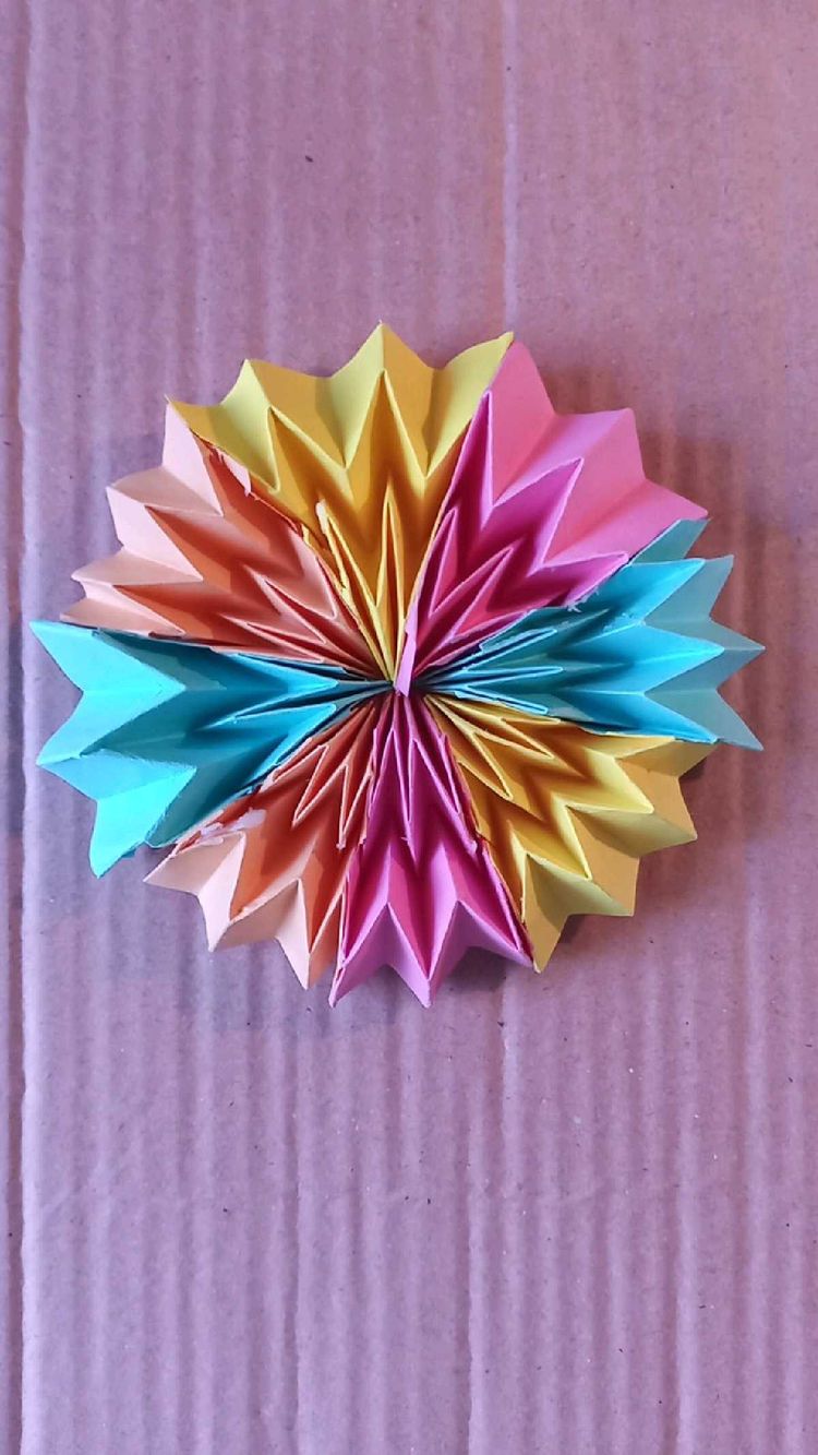 folded paper circle