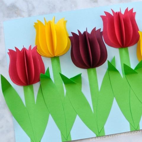 3d paper tulip