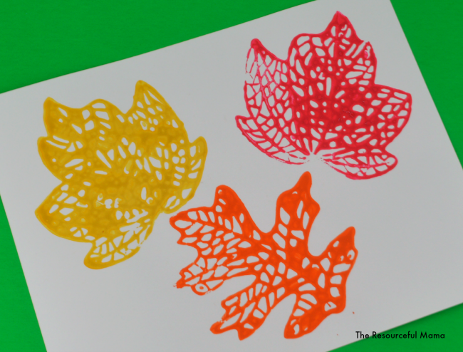 Leaf stamp art