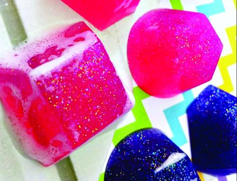 glitter soap