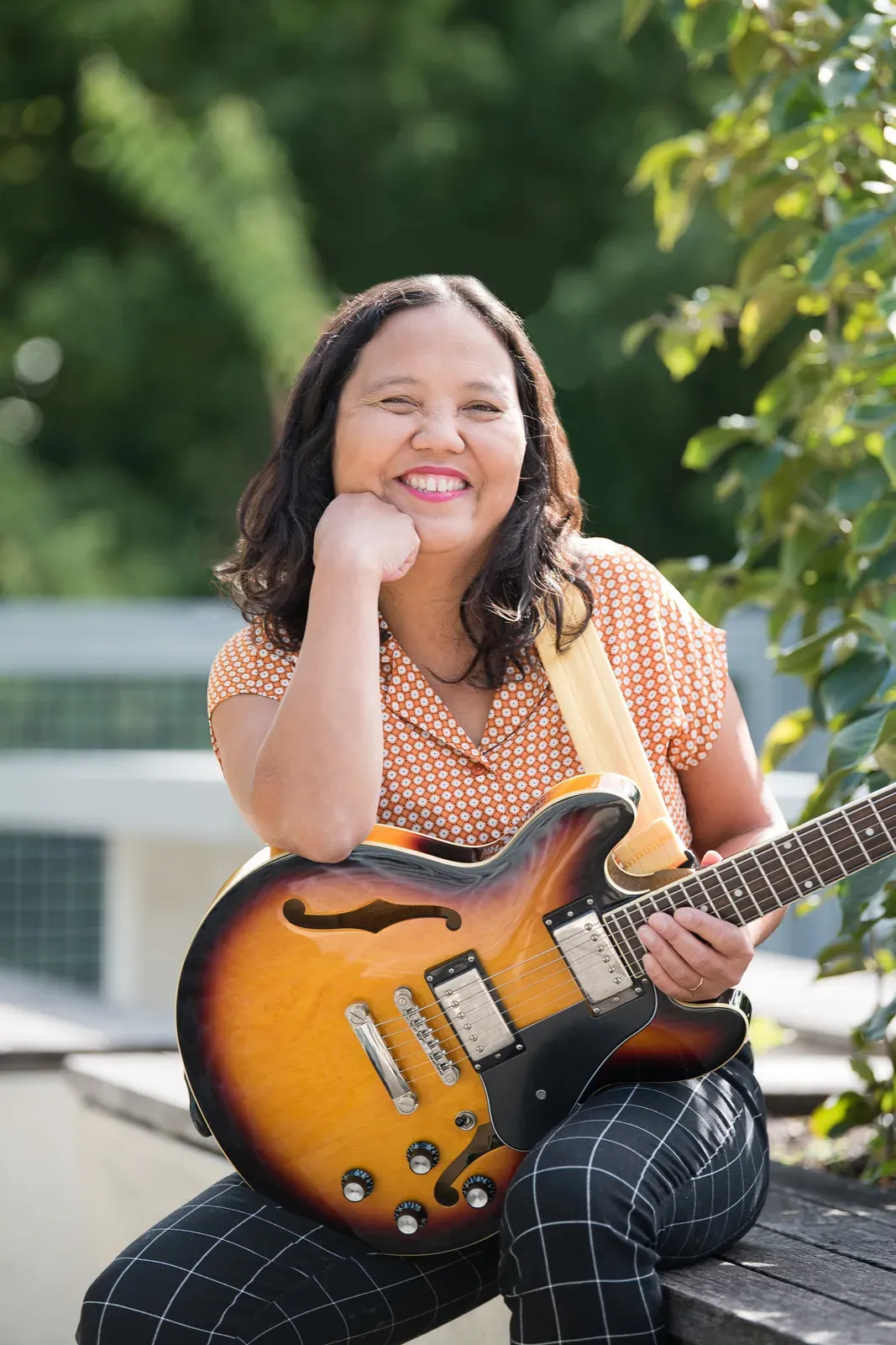 Little Miss Ann with guitar